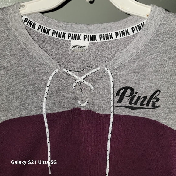 PINK VS VarsityTop Lace Up - Picture 3 of 4